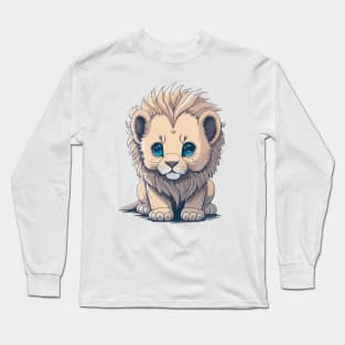 Playful Lion Cub Long Sleeve T-Shirt